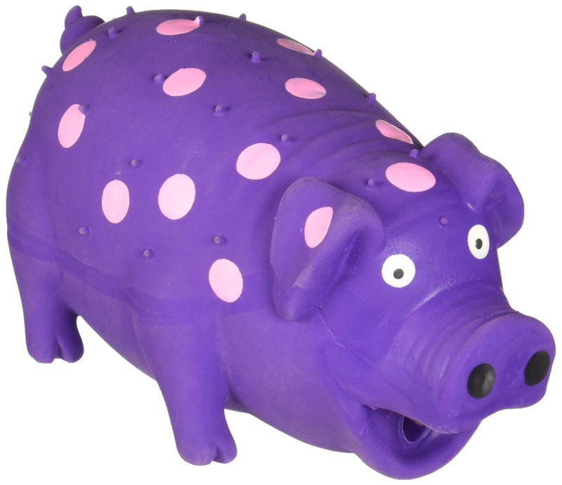 Multipet 9 in Polka Dot Pig Dog Toy, Assorted Color - Image 1